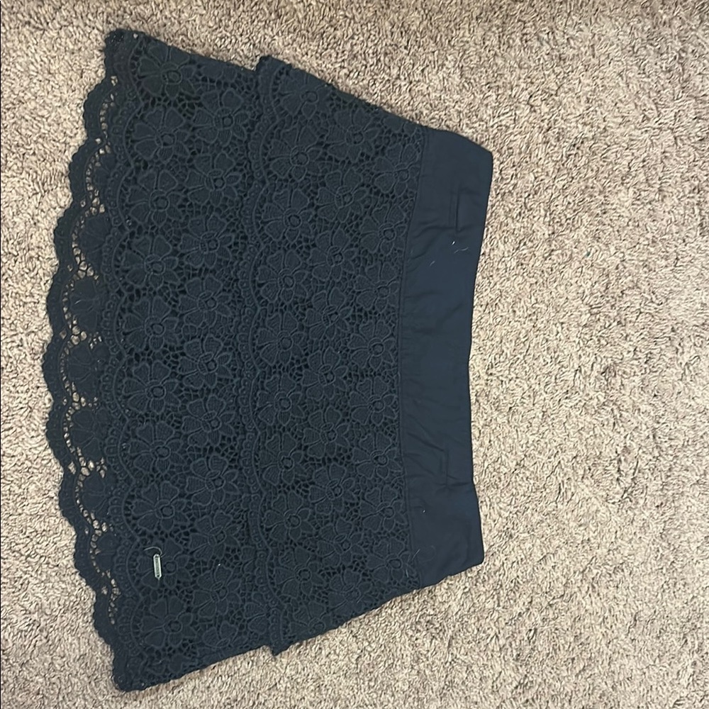 Hollister Black Skater Mini Skirt
